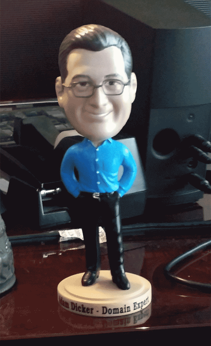 Adam Dicker gets his own "Mini Me" figurine! DomainGang