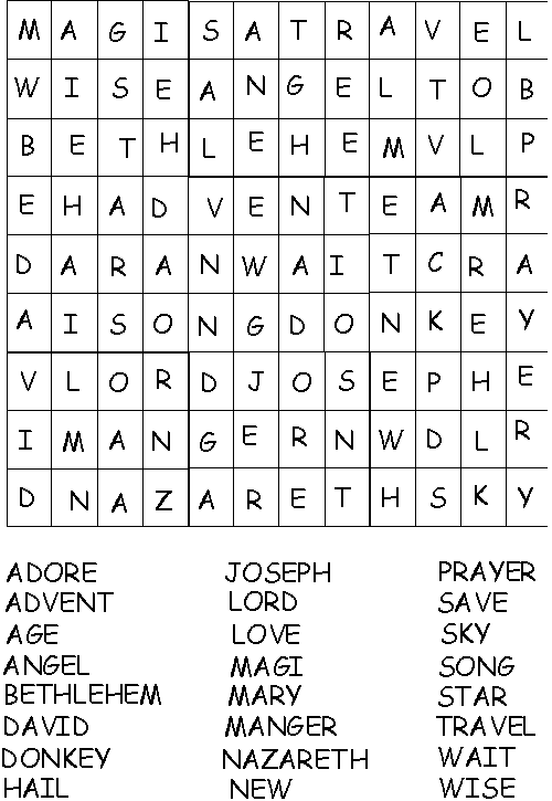 Advent Word Search
