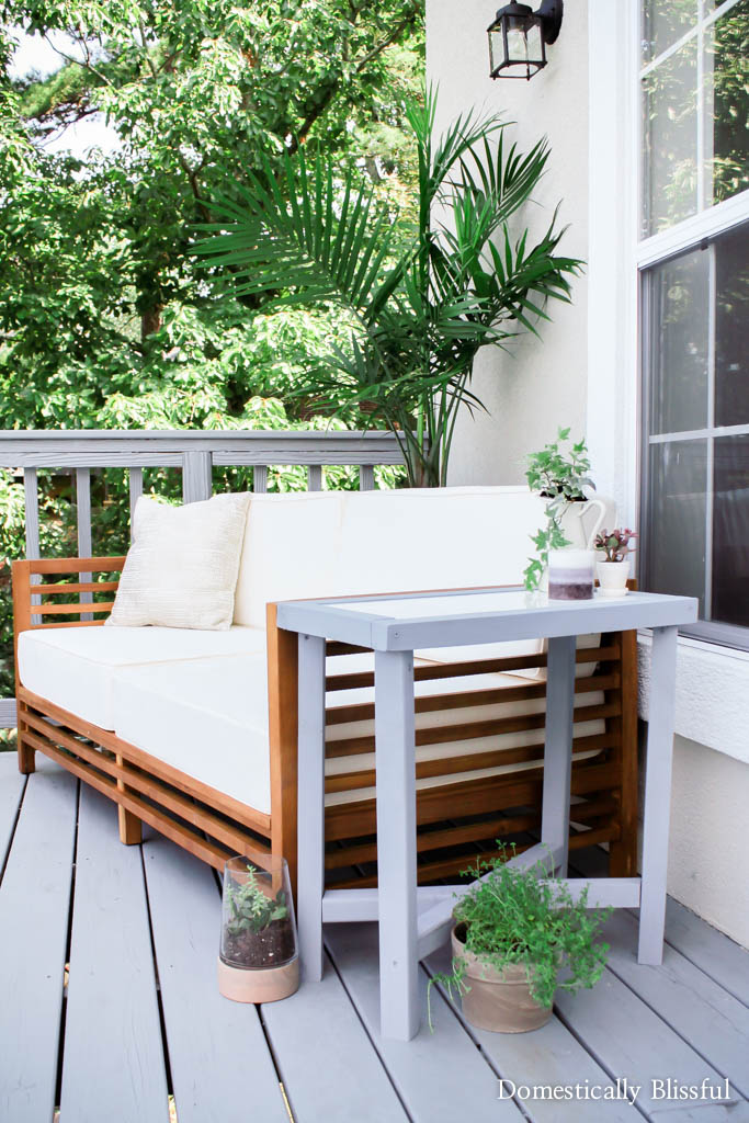 Outdoor Marble Side Table Domestically Blissful