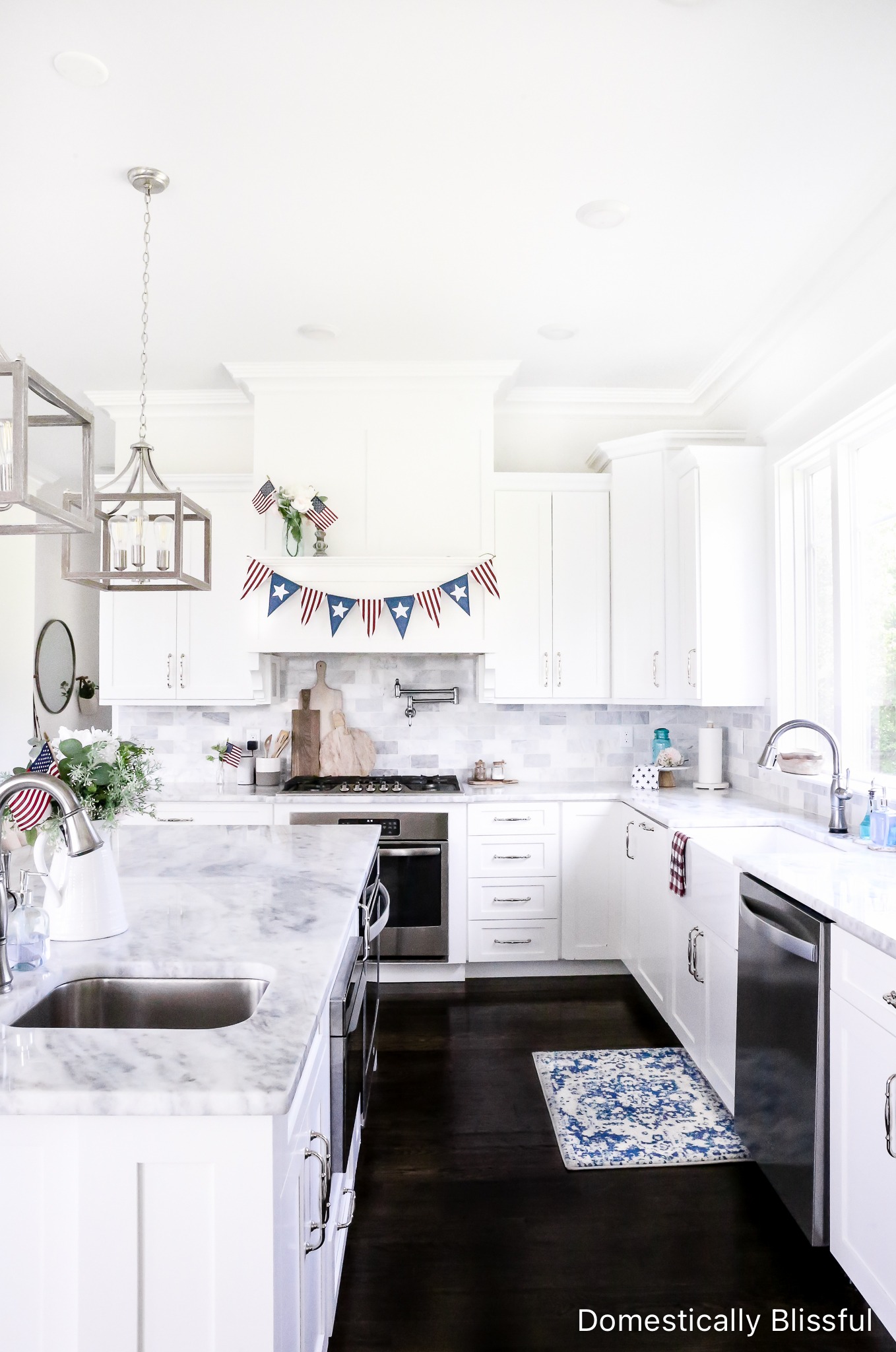 Simple Patriotic Kitchen Decor Domestically Blissful