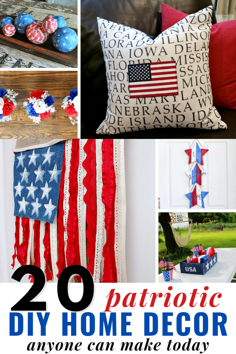 20 DIY Patriotic Home Decor Ideas Domestically Creative