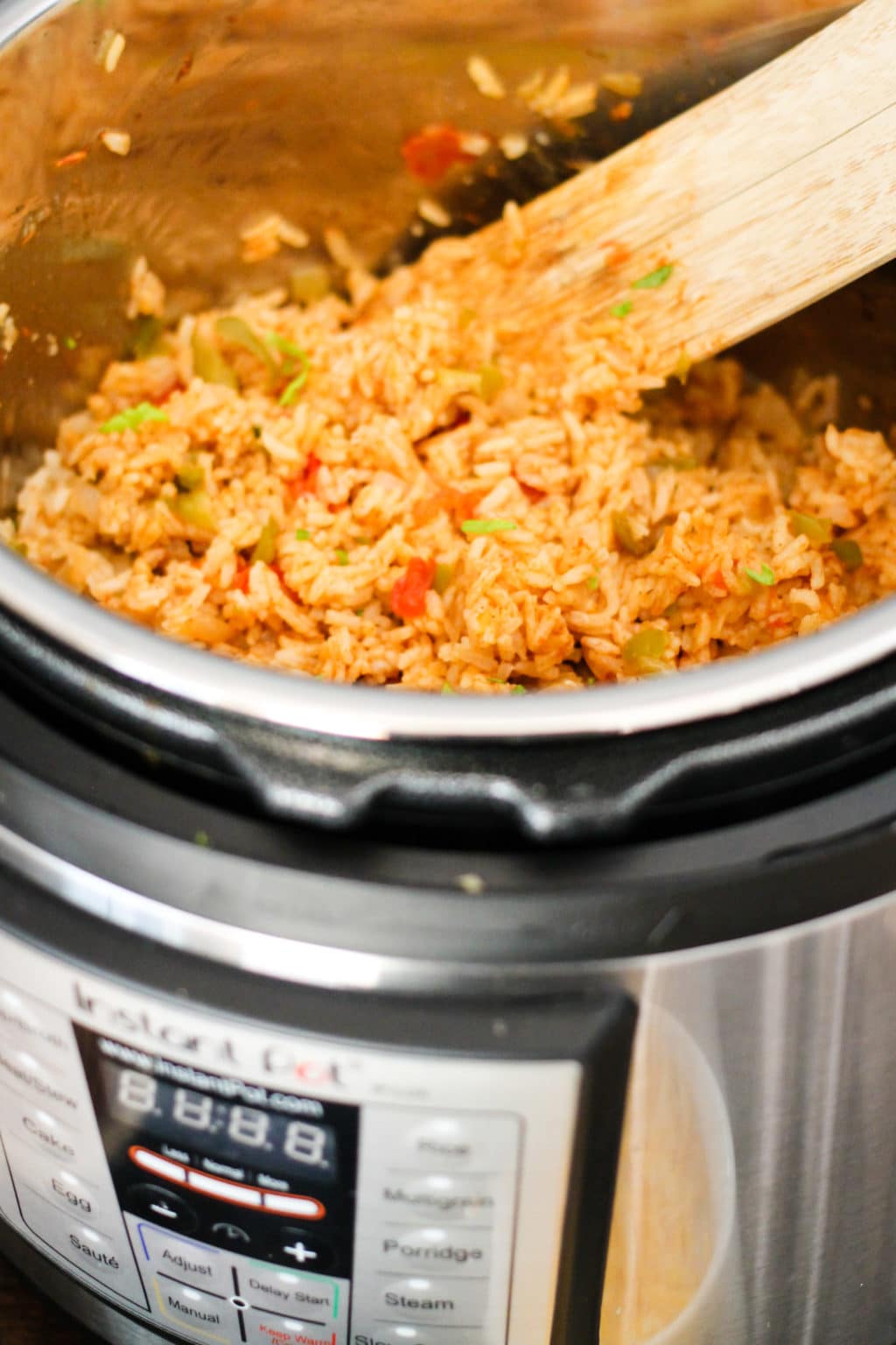 Instant Pot Salsa Rice • Domestic Superhero
