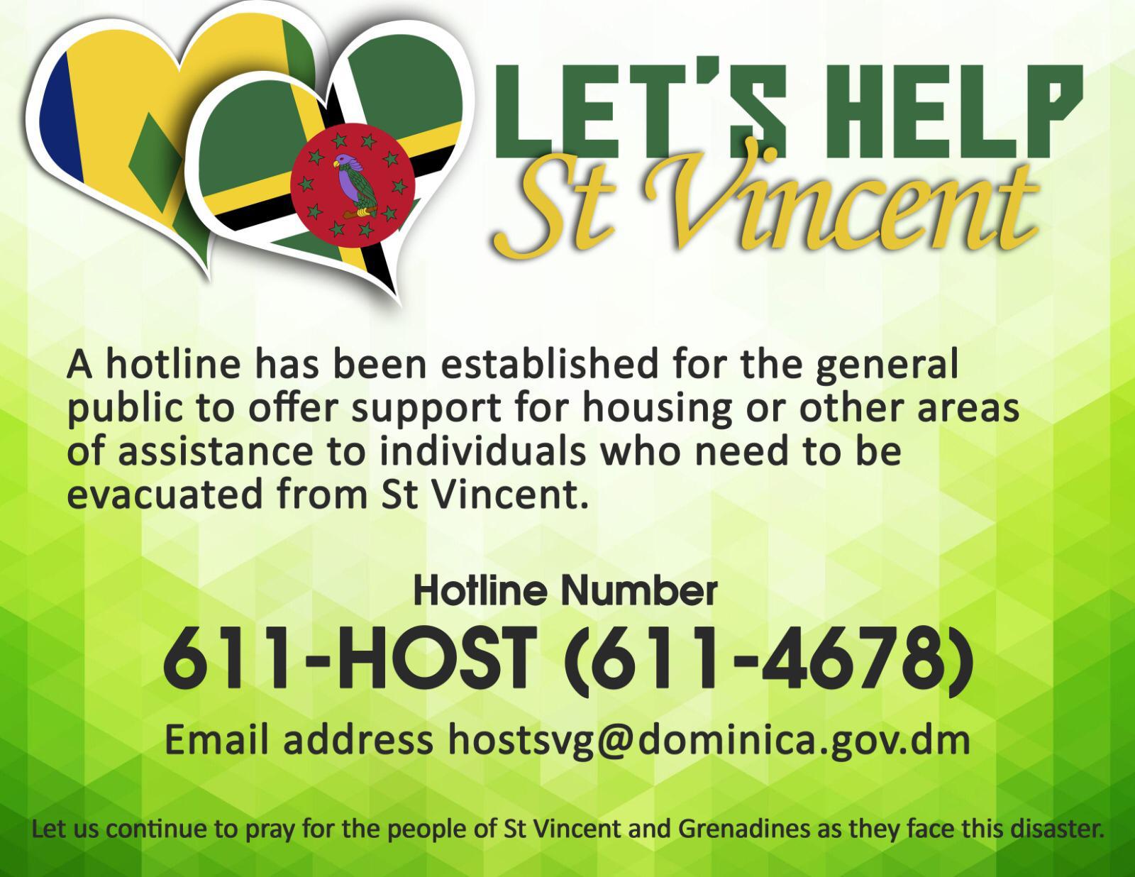 ANNOUNCEMENT Let's help St. Vincent and the Grenadines