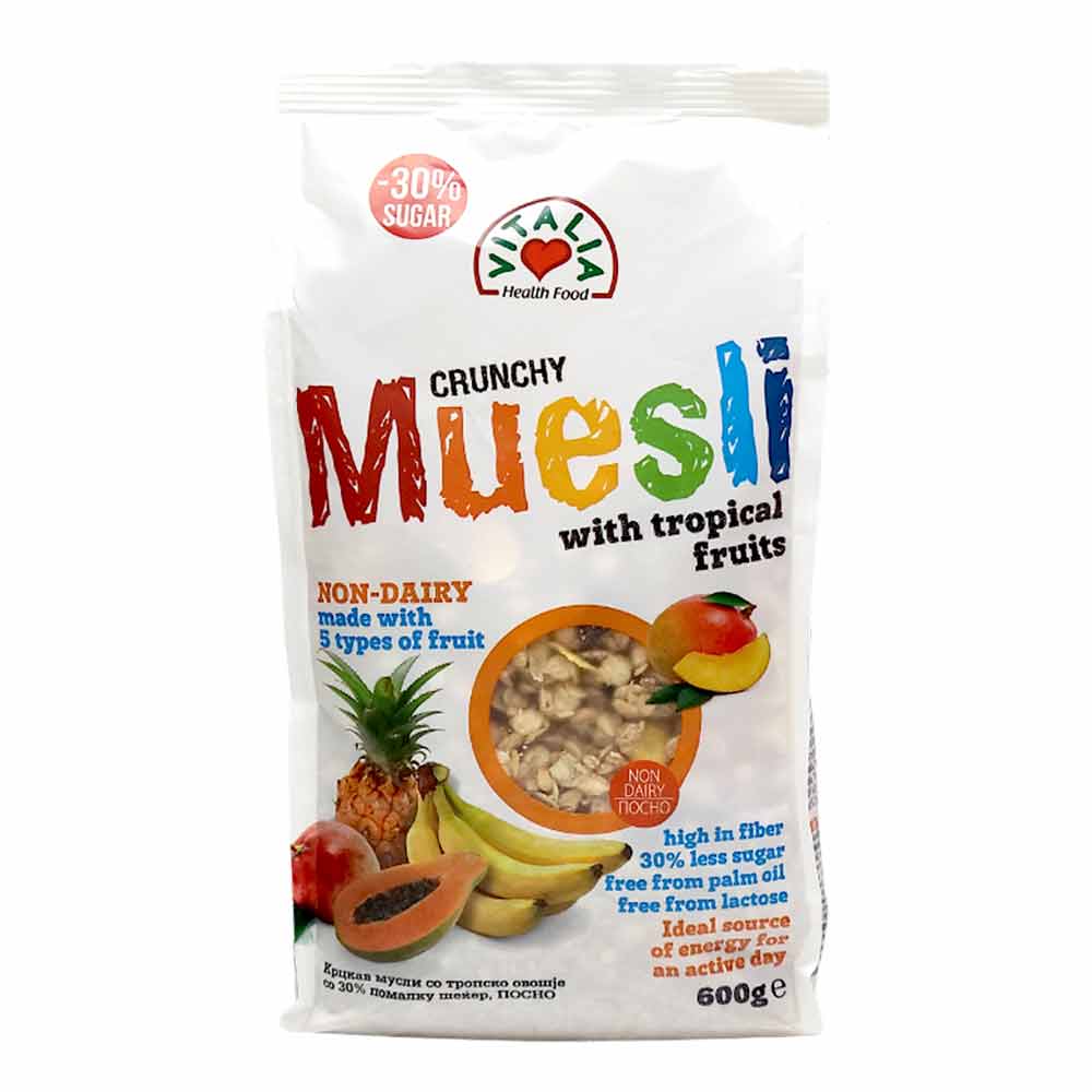 VITALIA MUESLI WITH TROPICAL FRUITS 600G
