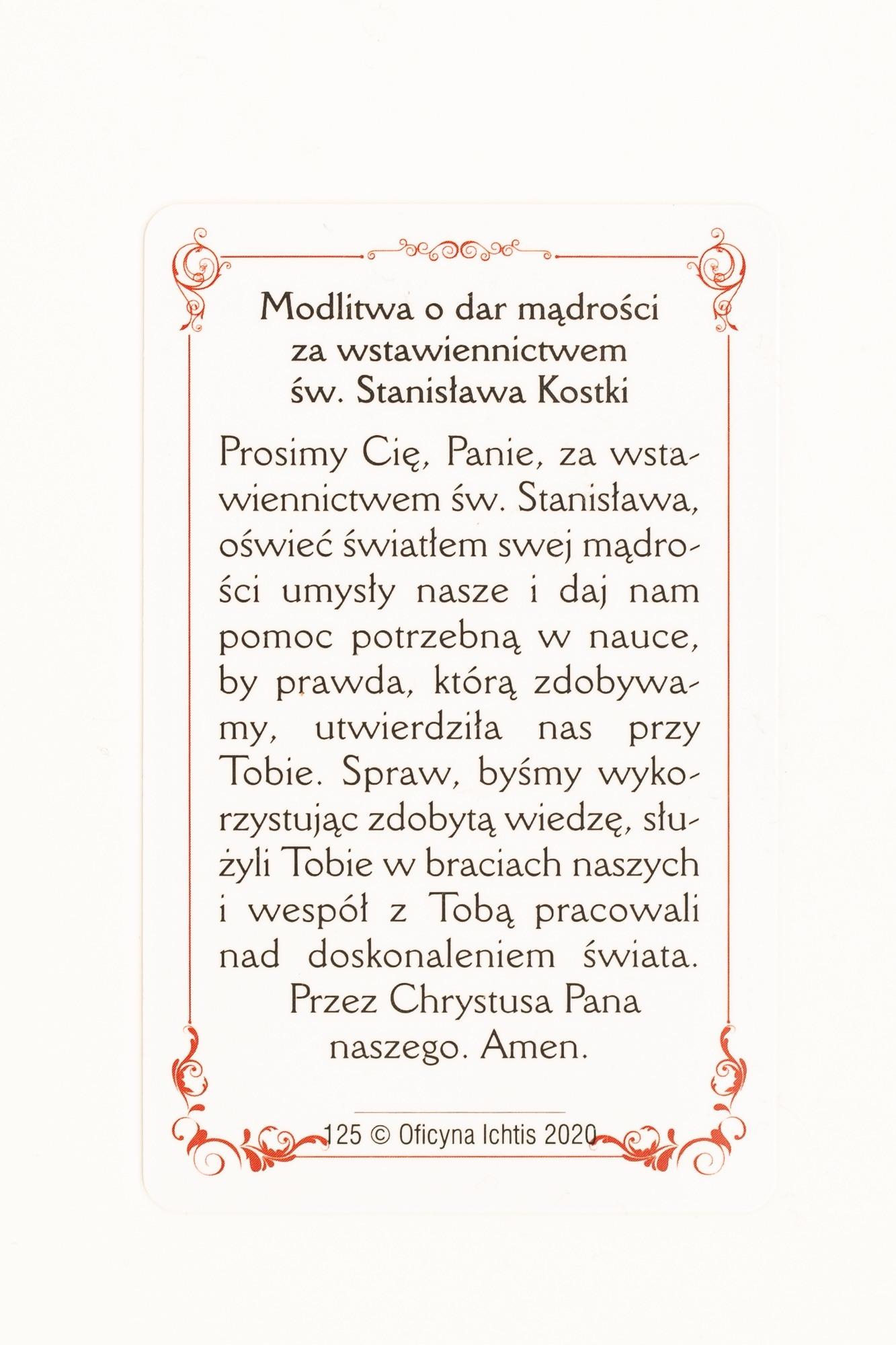 Karta Św. Stanisław Kostka domusmariae.eu