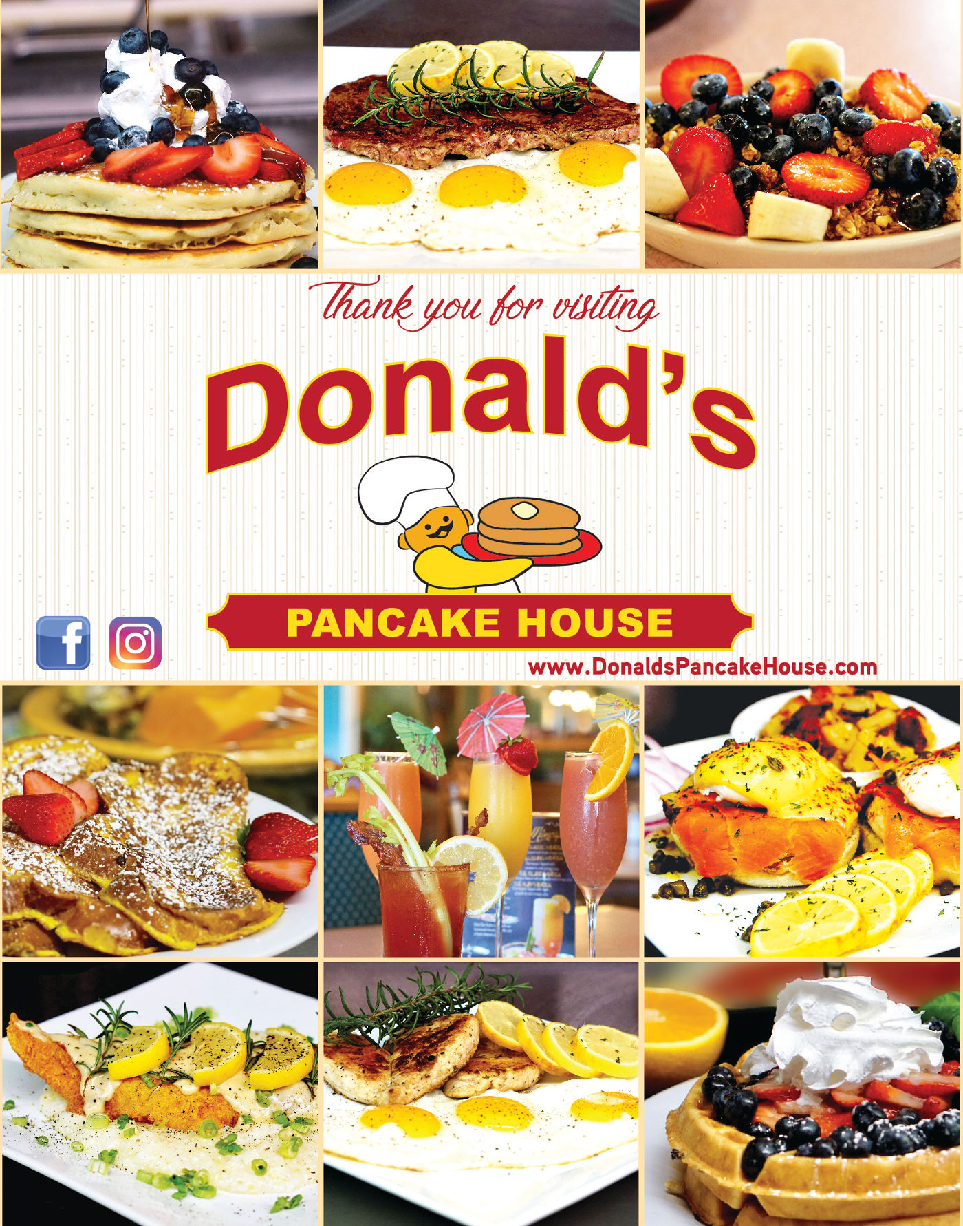 Donald's Pancake House Myrtle Beach, SC Menu