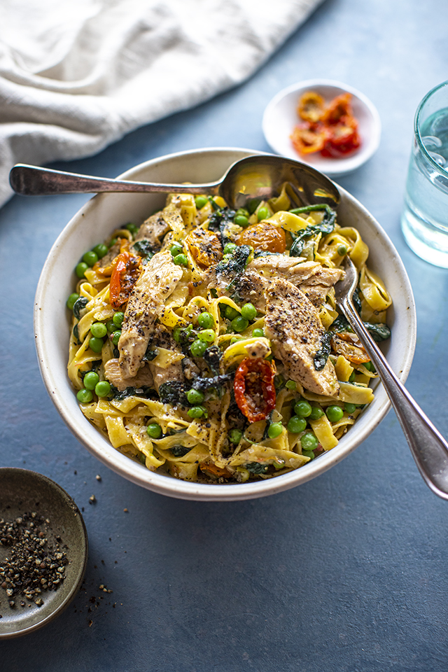 Creamy Spinach Chicken Pasta Donal Skehan EAT LIVE GO