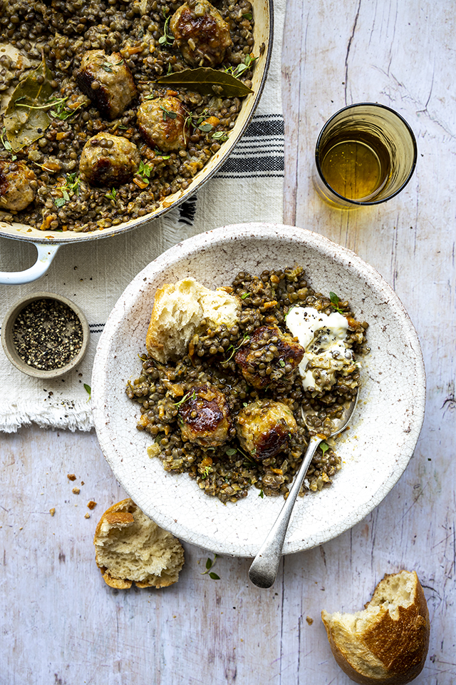 Provencal Sausage Meatball & Lentil Stew Donal Skehan EAT LIVE GO