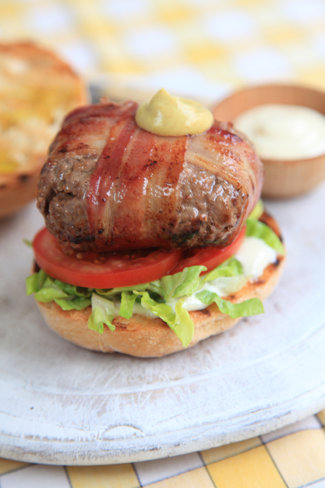 BaconWrapped BLT Beef Burgers Donal Skehan EAT LIVE GO