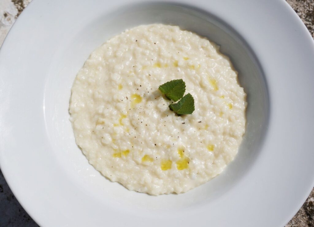 RISOTTO ALLA CREMA DI PARMIGIANO E MENTA mi mangio bari