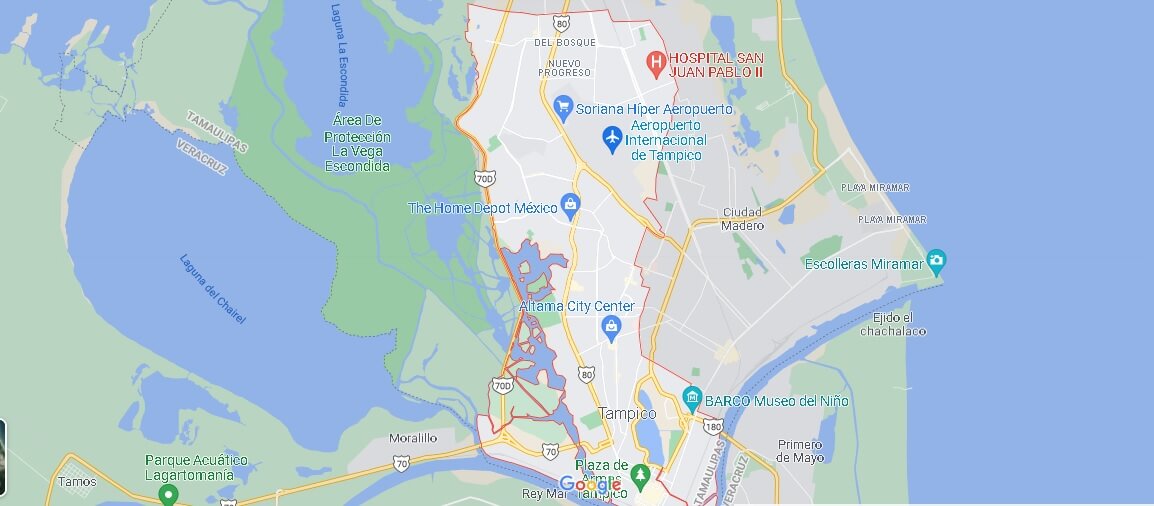 ¿Dónde está Tampico? Mapa Tampico ¿Dónde está la ciudad?