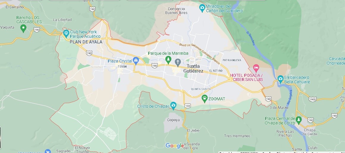 ¿Dónde está Tuxtla? Mapa Tuxtla ¿Dónde está la ciudad?