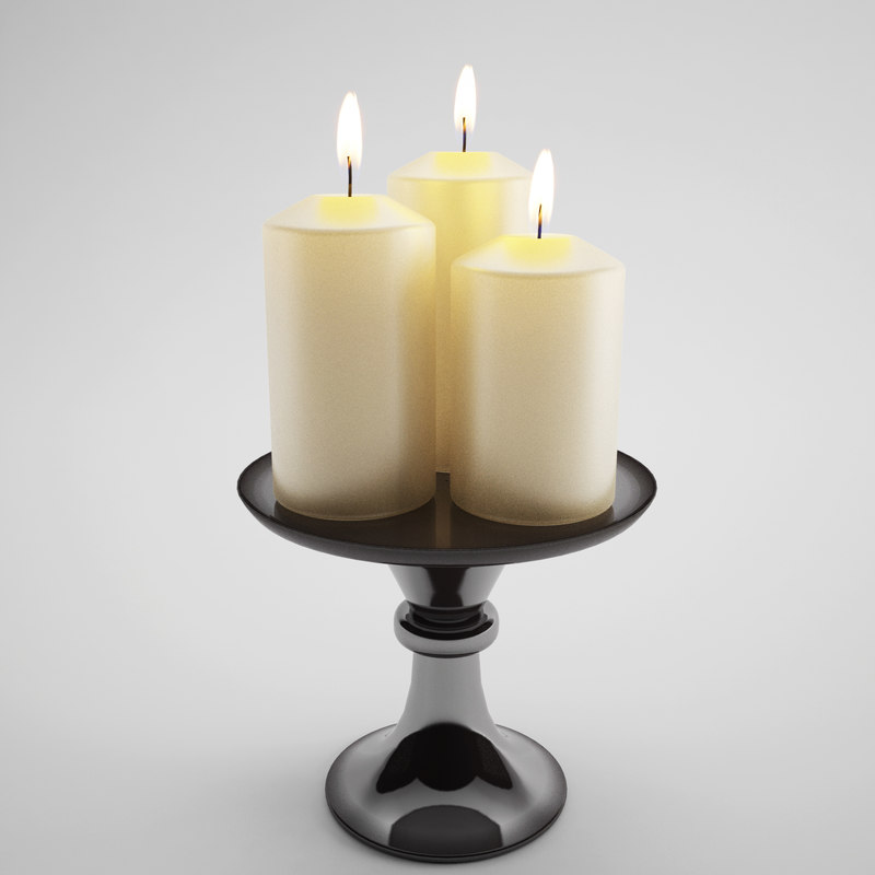 Candles 3D model Download for Free