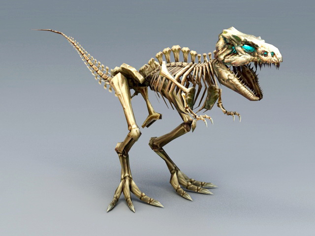 Skeleton TRex 3D model Download for Free