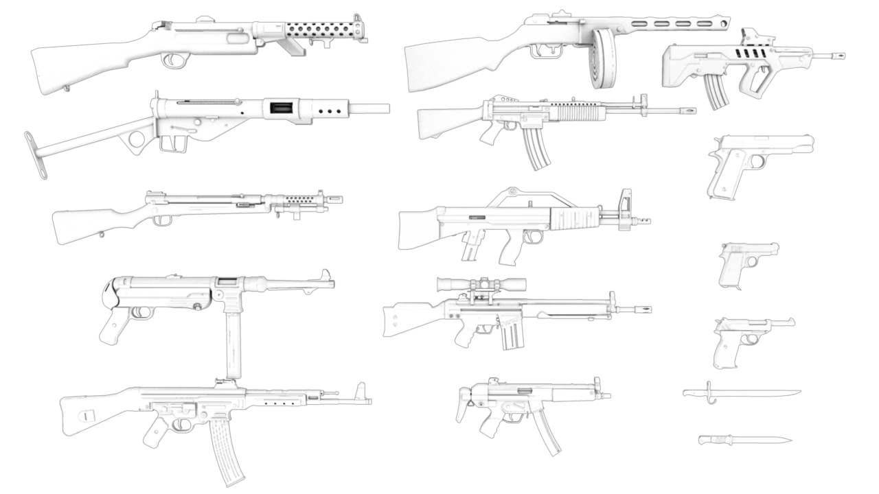 Guns Pack 3D model - Download Free 3D models