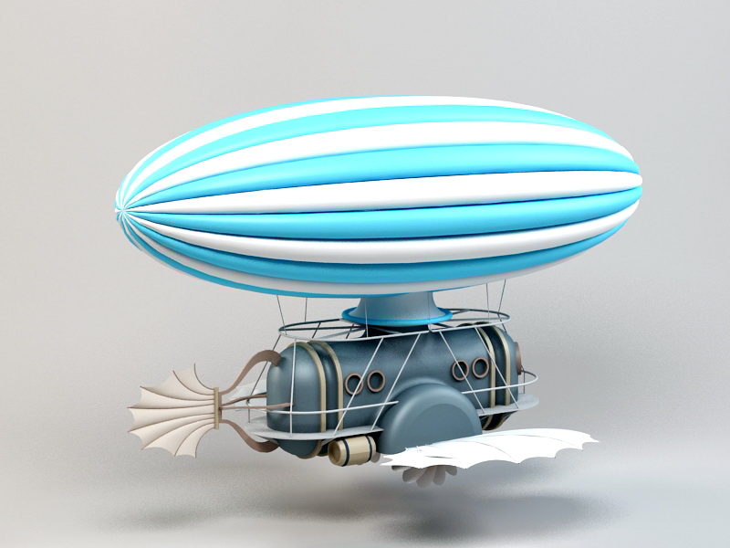 Steampunk Airship 3D model Download for Free