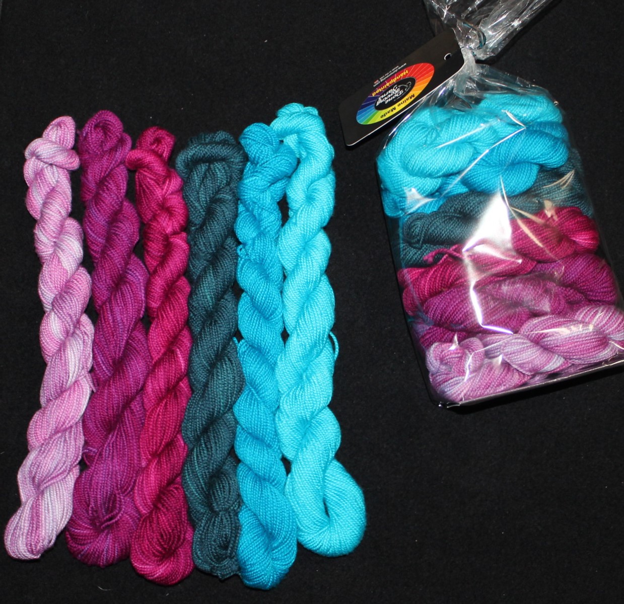 Blue Raspberry Orchid Done Roving Yarns