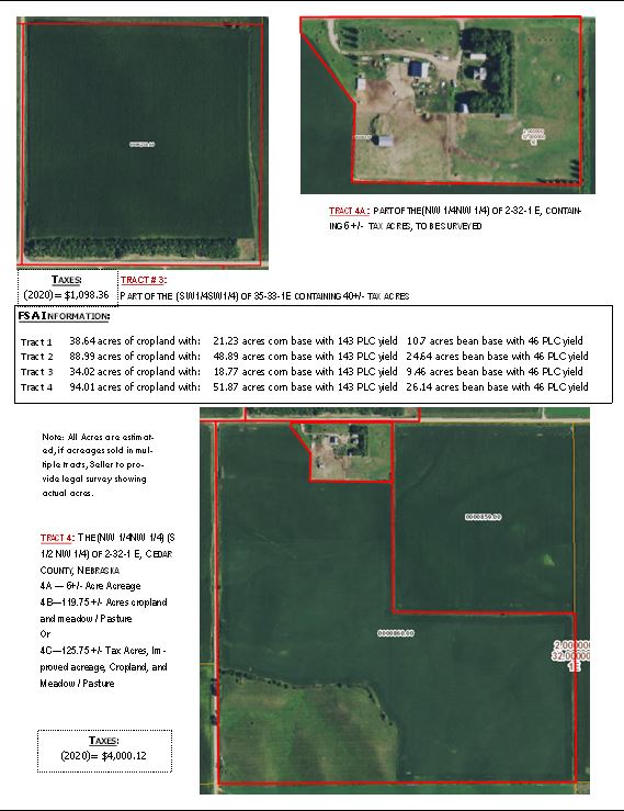 For Sale in Cedar County, NE Farmland, Pasture, and Acreage SOLD