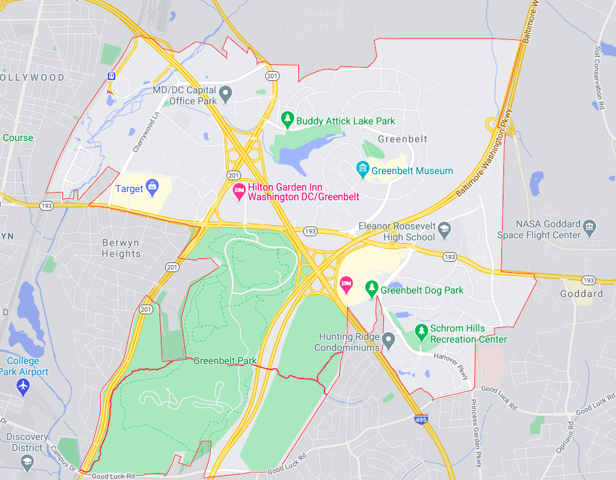 Greenbelt Md Zip Code Map United States Map