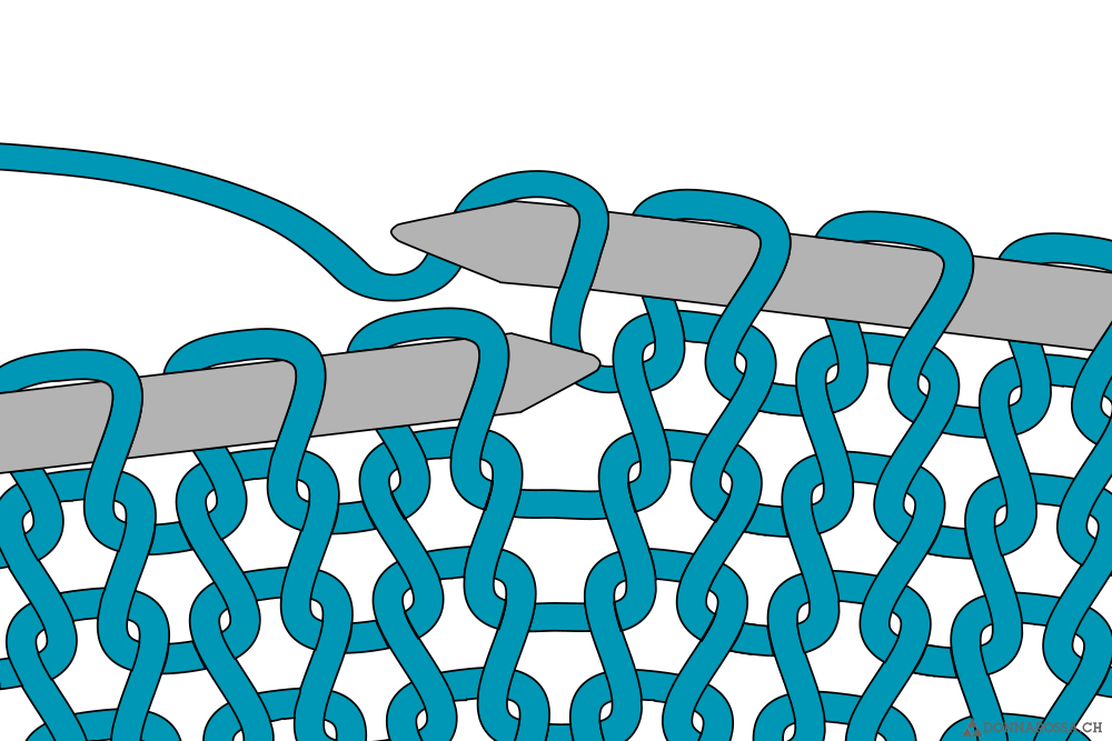 How to knit a yarn over DONNAROSSA