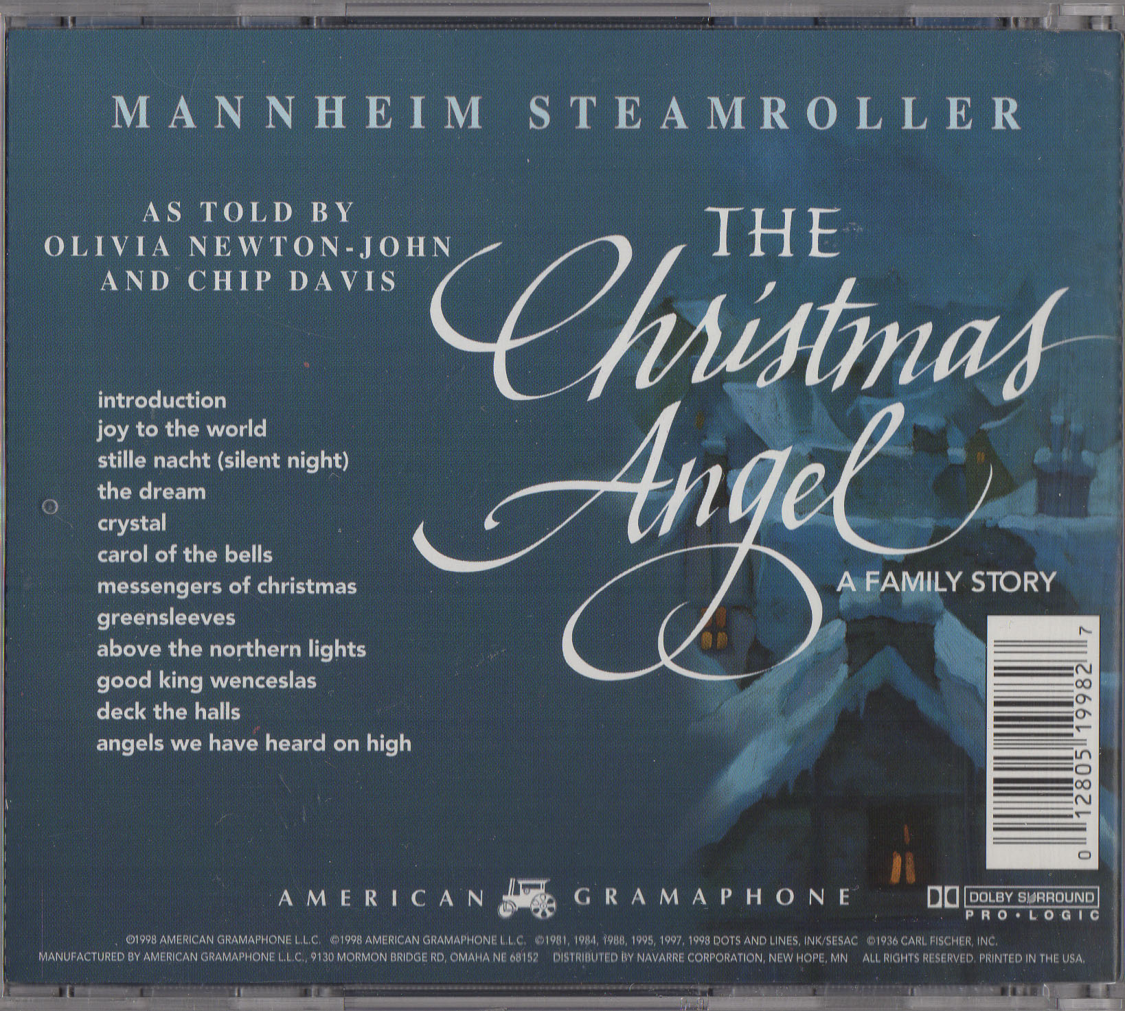 THE CHRISTMAS ANGEL A Family Story Mannheim Steamroller CD