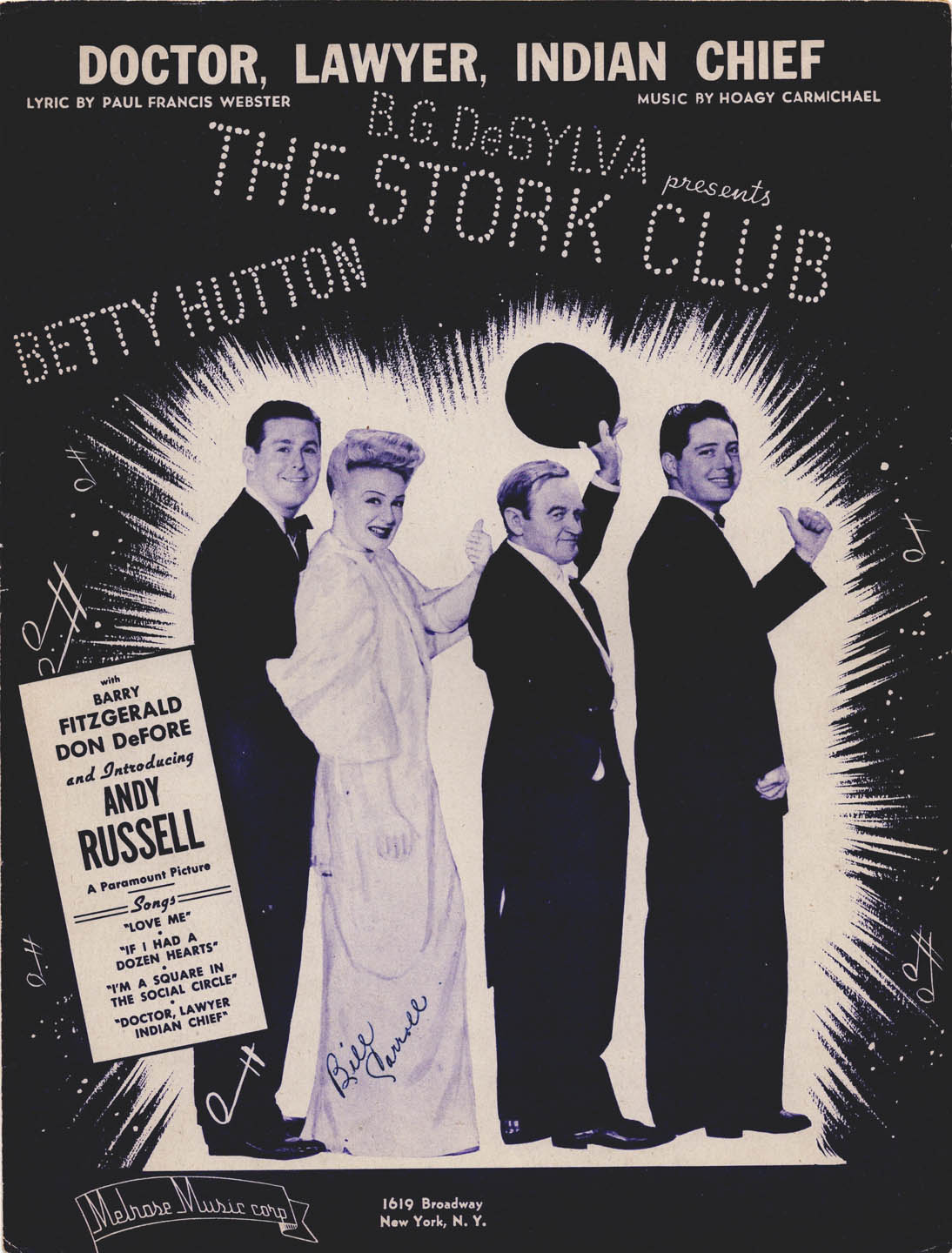 DOCTOR, LAWYER, INDIAN CHIEF Paul Francis ster & Hoagy Carmichael