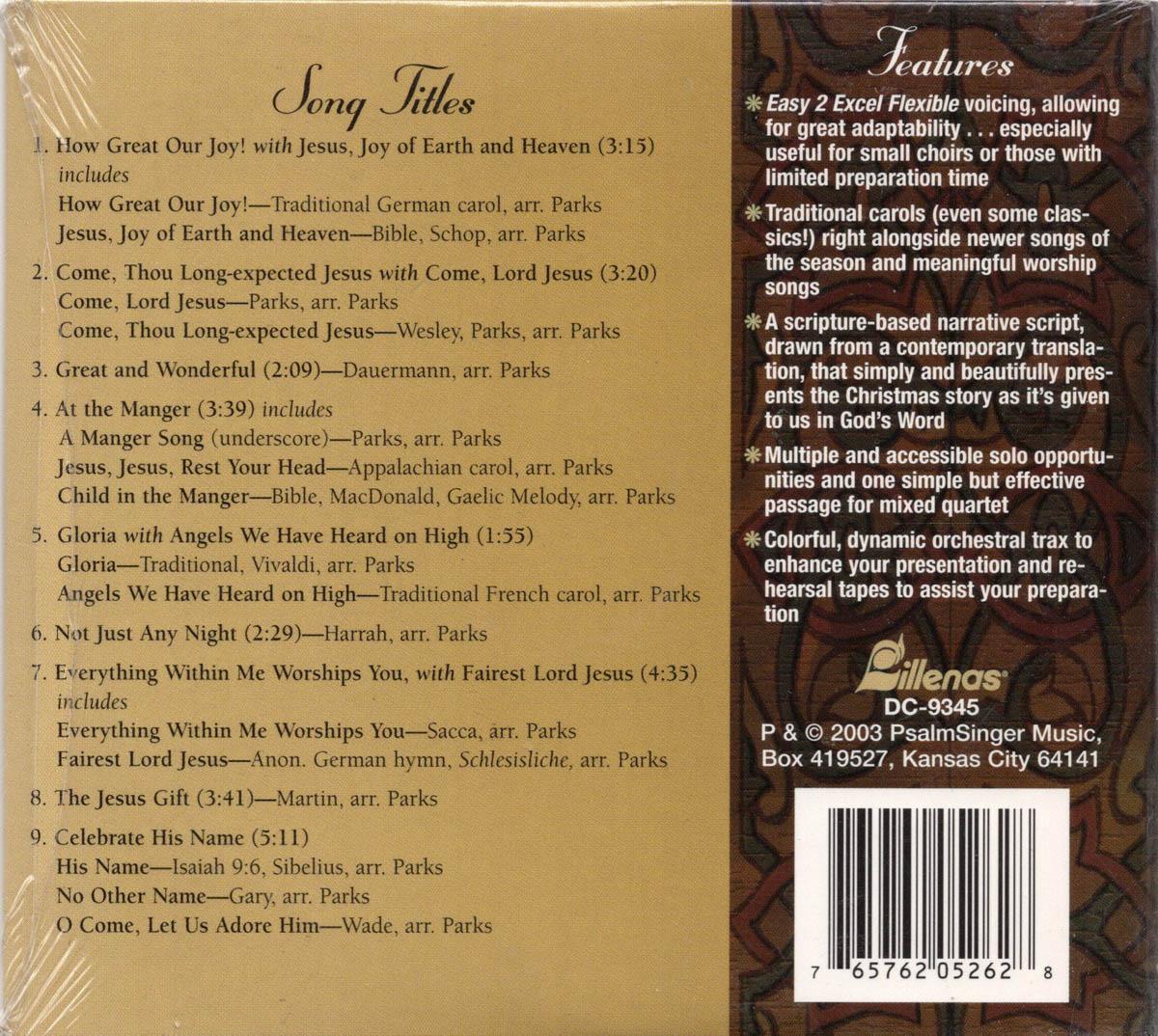 HOLY CHILD Marty Parks, Christmas Cantata Sound Track