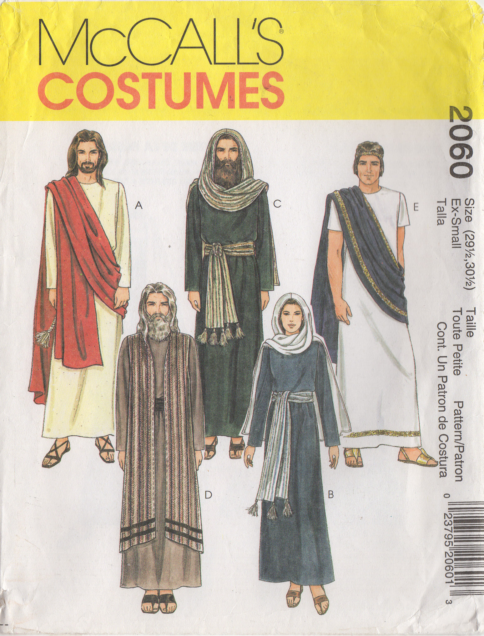 PASSION PLAY COSTUMES Jesus, Followers McCall's 2060, Adults