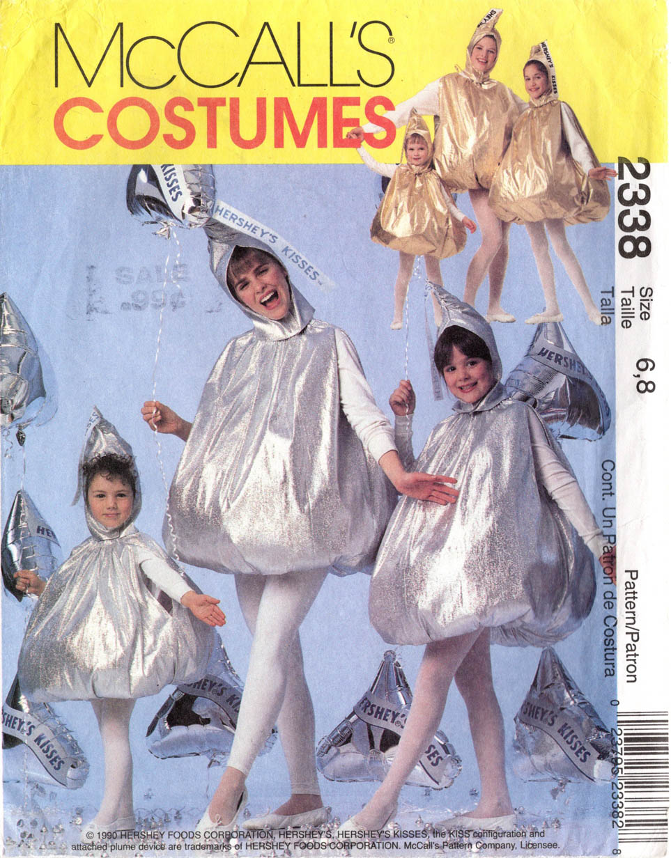 HERSHEY'S KISS COSTUME PATTERN McCall's 2338, Kids 612