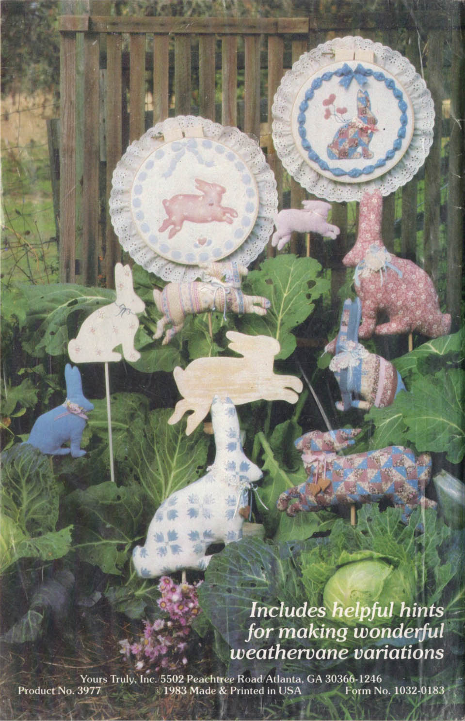 RABBIT The Weathervane Pattern Series by Yours Truly, 2 Designs, 3 Sz