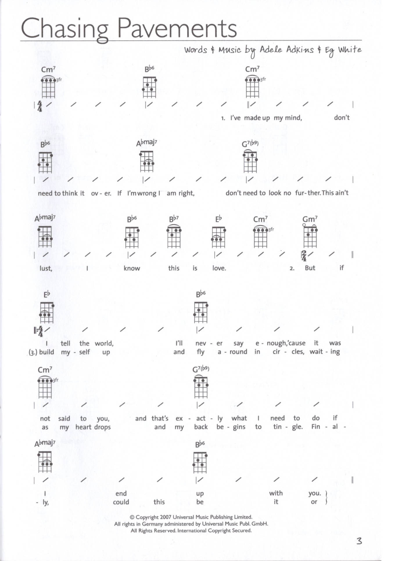 THE VERY BEST OF ADELE FOR UKULELE 14 Adele Songs, 2011