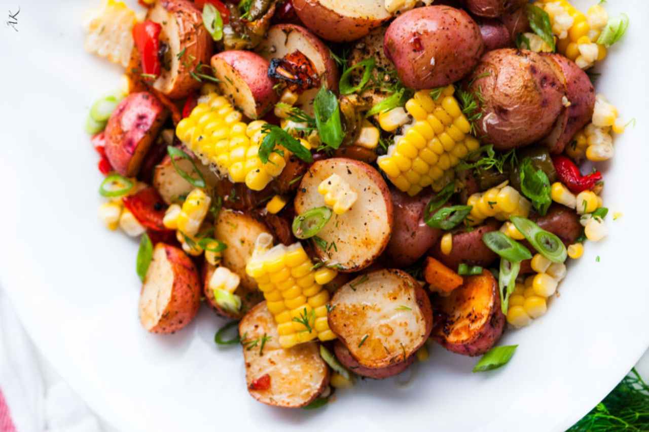 Roasted Potato & Summer Vegetable Hash Donovan's Dish