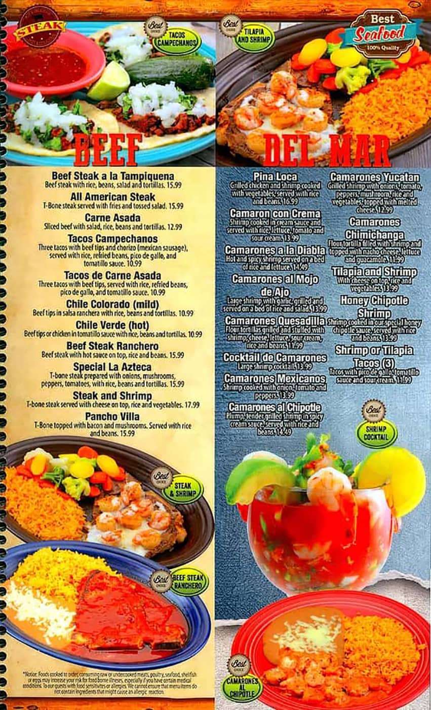 Menu Don Patron Mexican Grill of Hudson