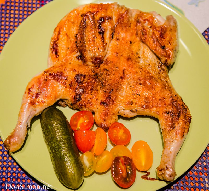 Chicken in electric griller