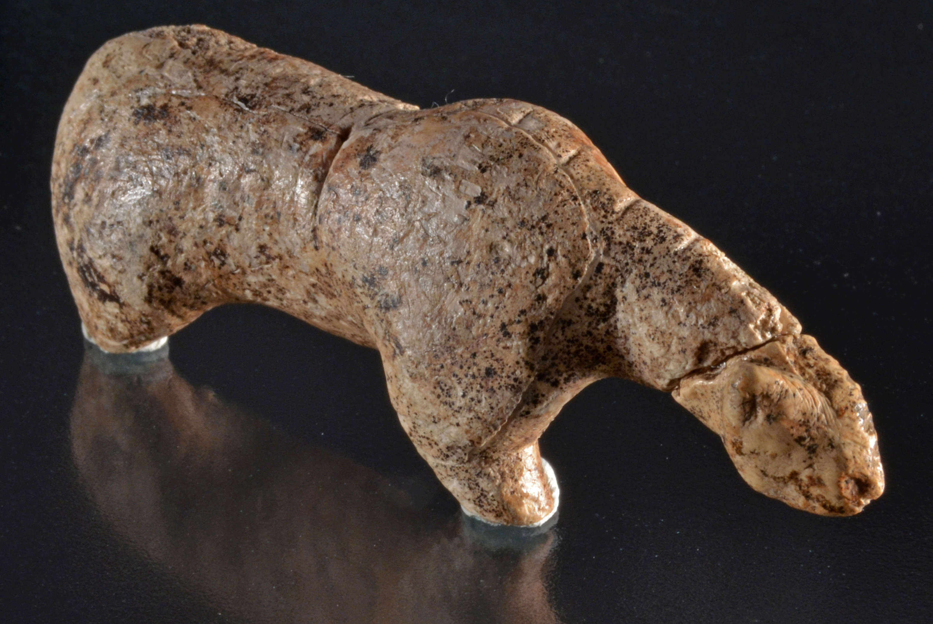 Mammoth ivory lion figurine from Vogelherd. Upper Paleolithic period
