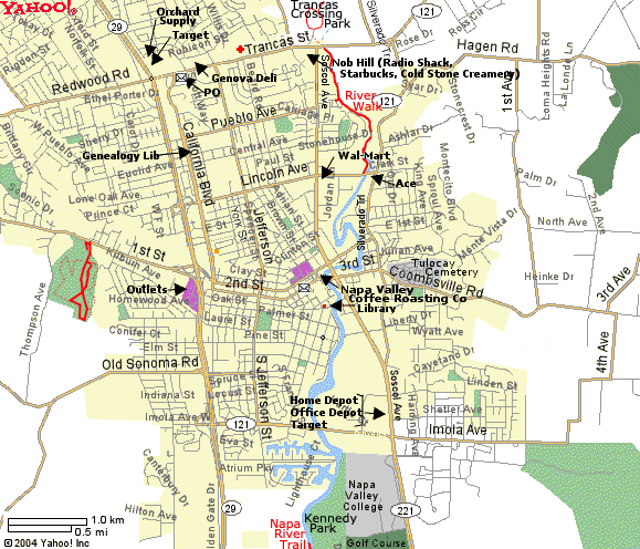 Map Of Downtown Napa Napa