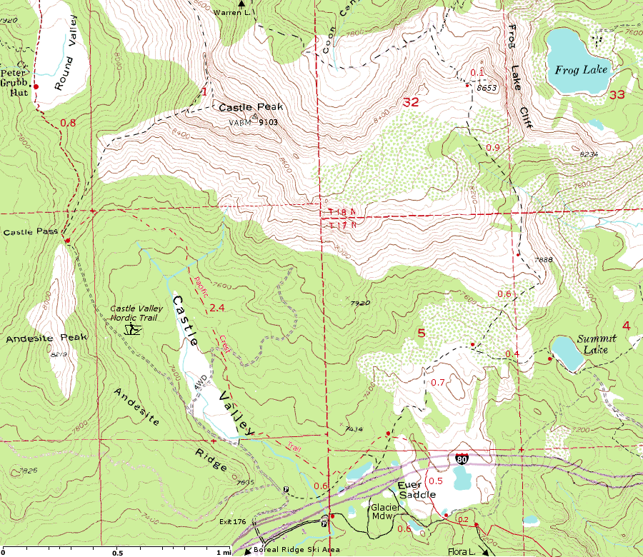 Castle Peak California Map Castle Peak