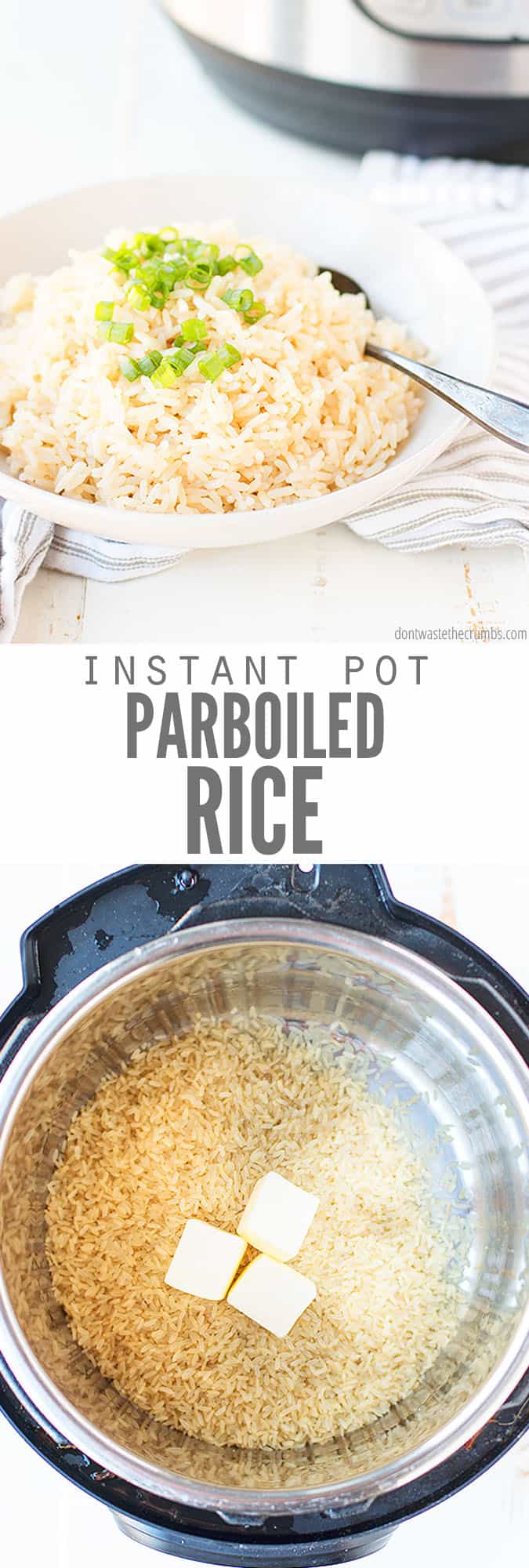Easy Instant Pot Parboiled Rice (perfect in just 6 minutes!)