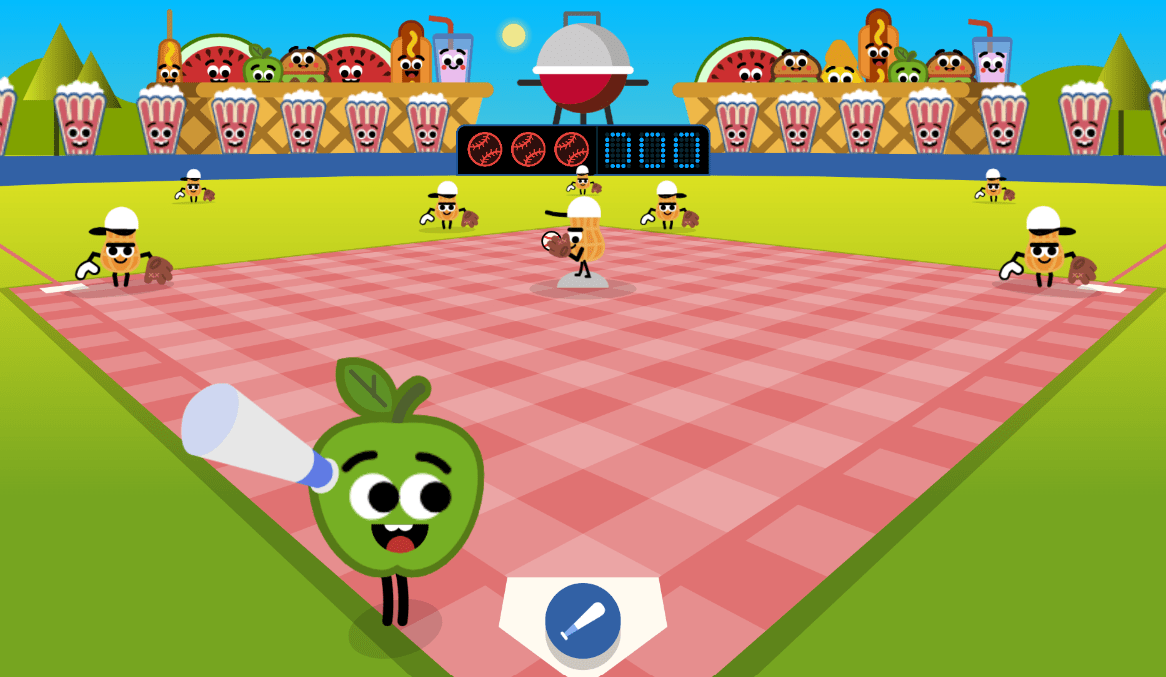 Play Google Doodle Baseball Fourth of July 2019