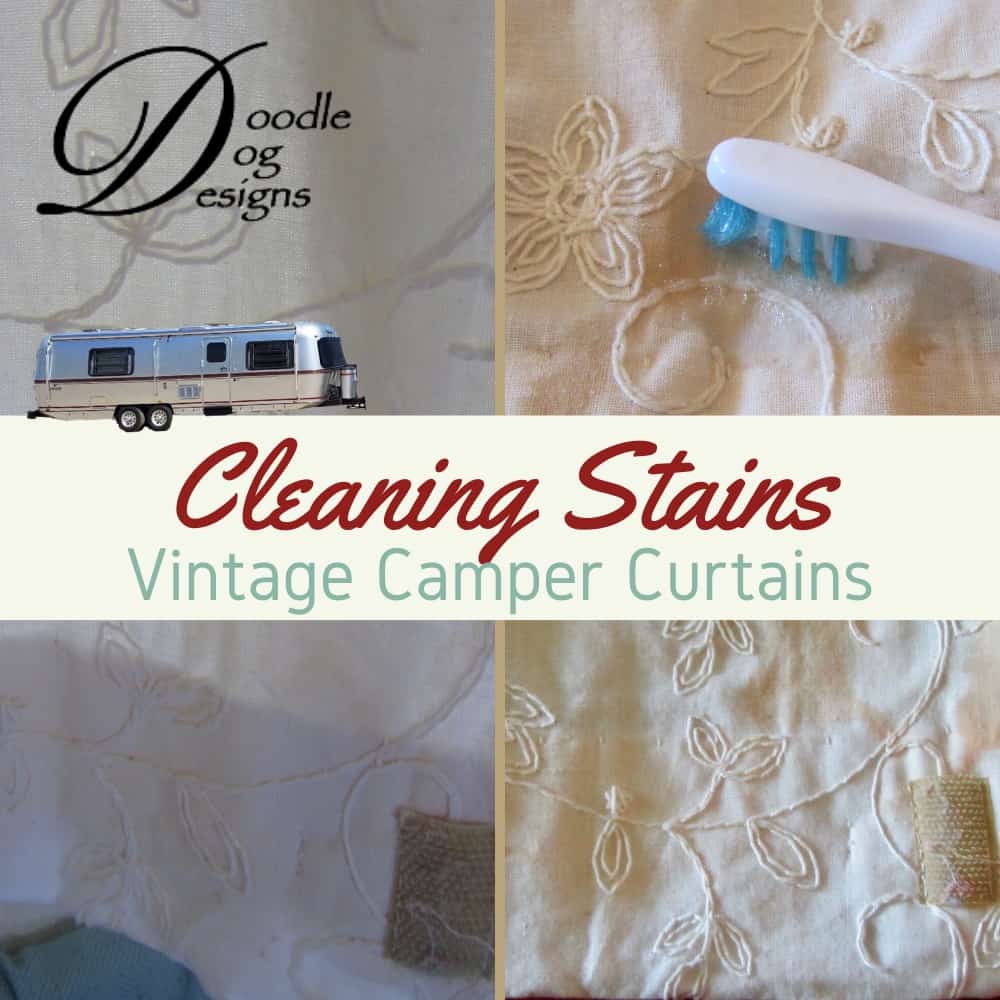Cleaning Vintage Camper Curtains DoodleDog Designs Primitives