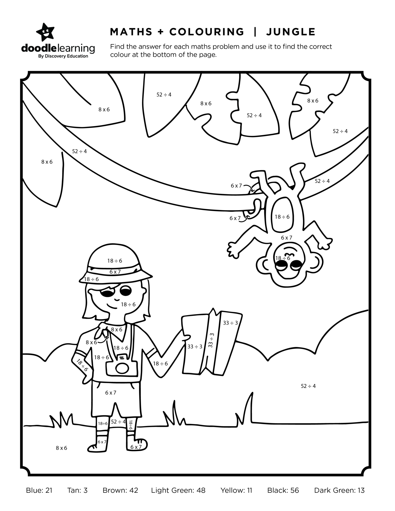 50 Free Maths Colouring Sheets for KS1 + KS2 DoodleLearning