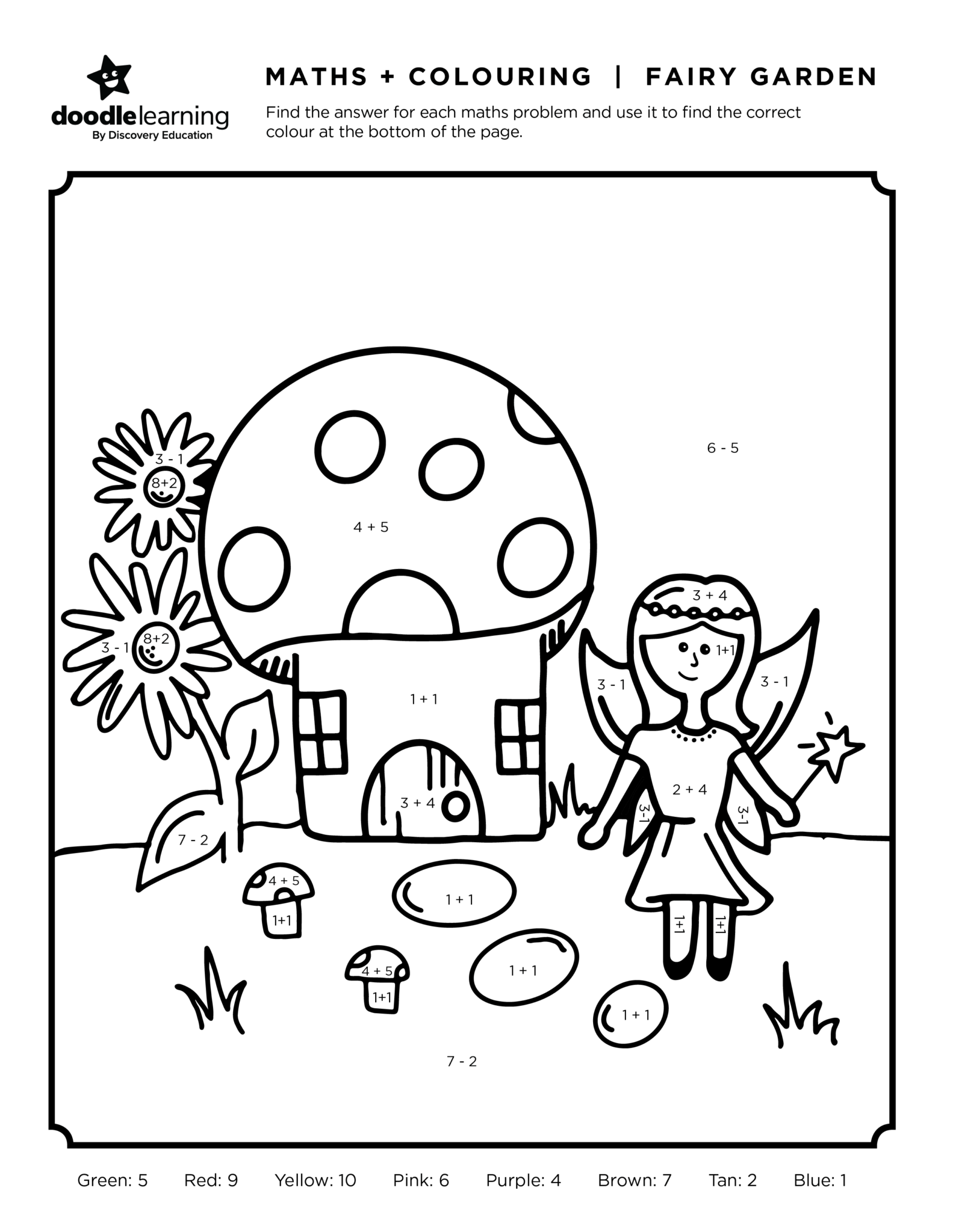 50 Free Maths Colouring Sheets for KS1 + KS2 DoodleLearning