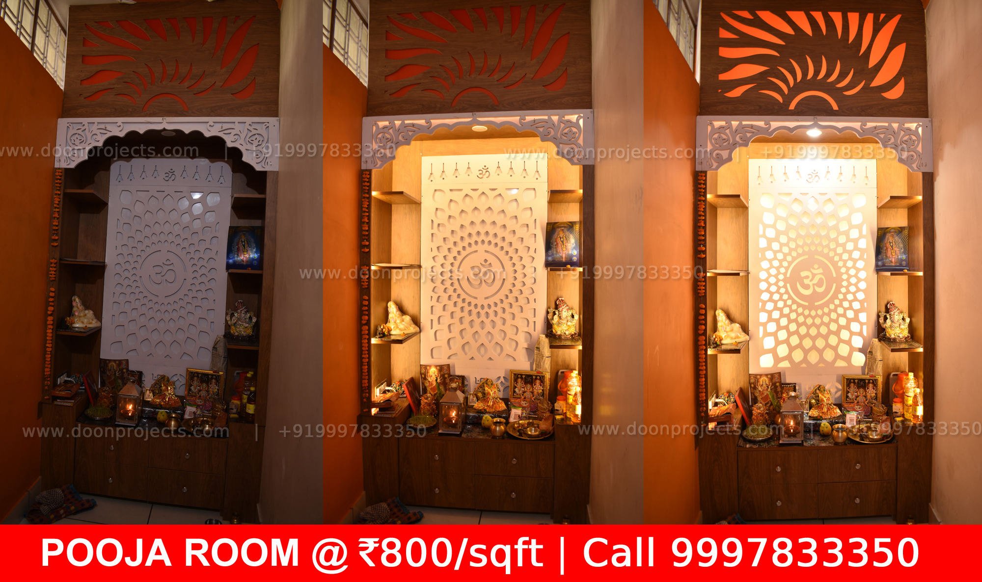 Pooja Room Designed in Mandakini Vihar Dehradun Doon Projects