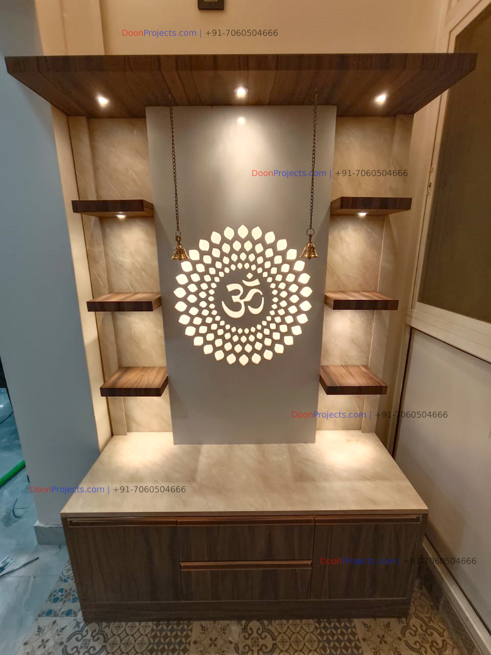 Pooja Mandir for Home in United States based client Doon Projects