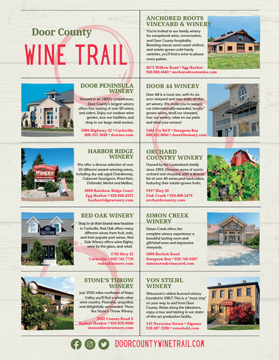 Door County Wine Trail Door County Today