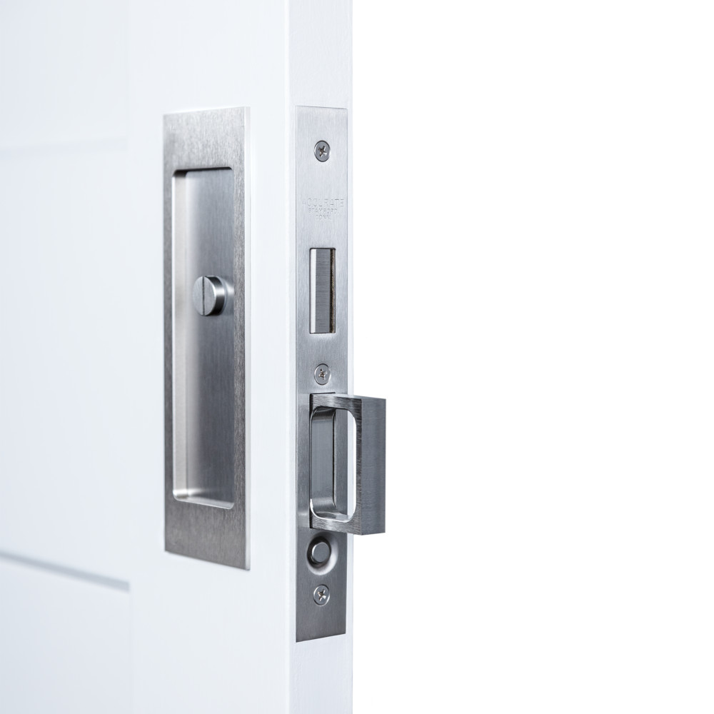 Accurate Pocket Door Hardware Sets with Flush Pulls (Concealed Fasteners)