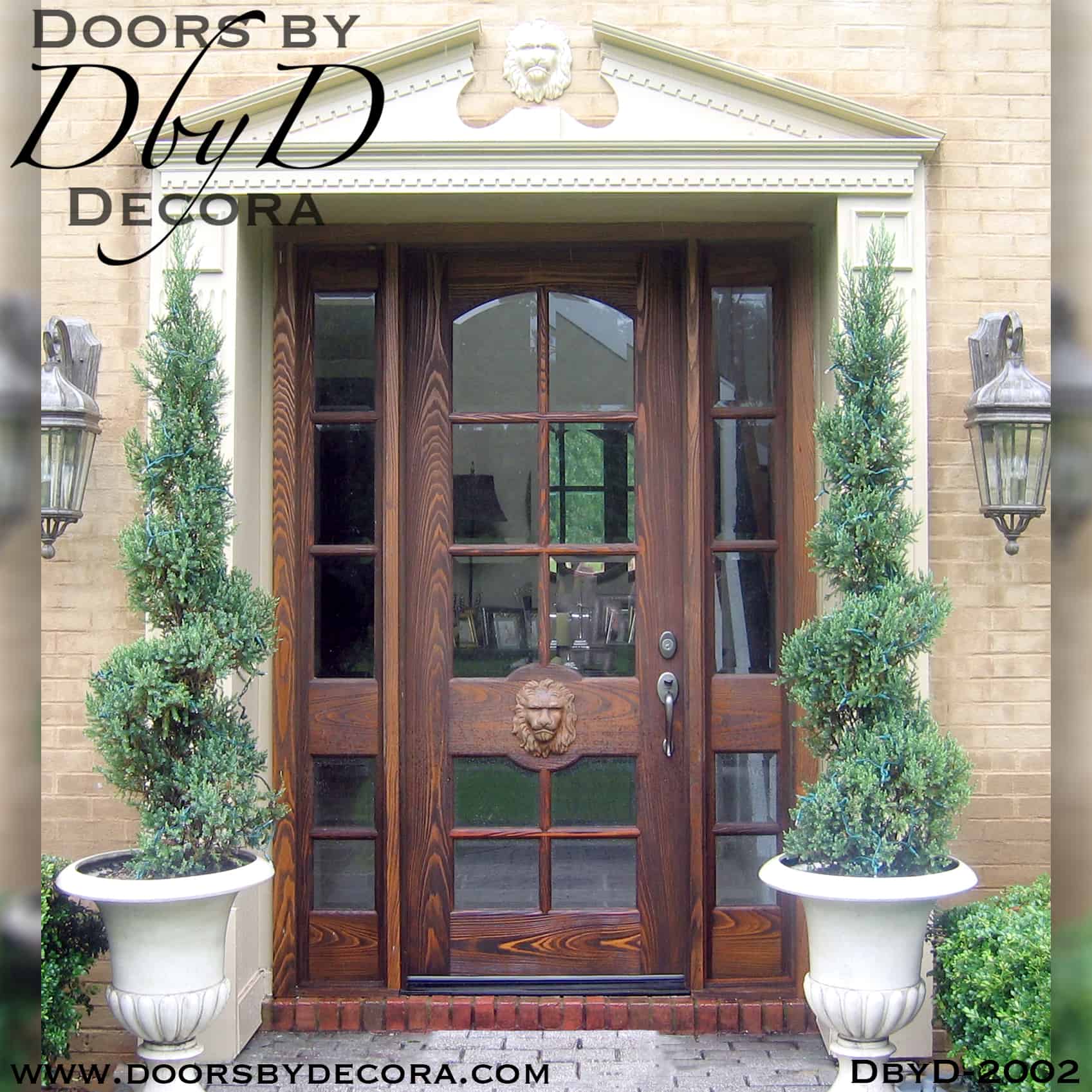 Custom Divided Lite TDL Door Unit Wood Front Entry Doors by Decora