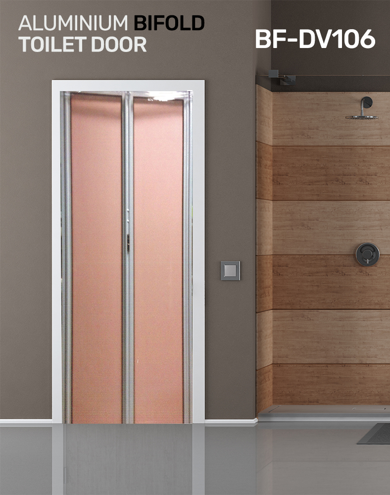 Aluminium BiFold Toilet Door BFDV106 Bifold Toilet Door Singapore