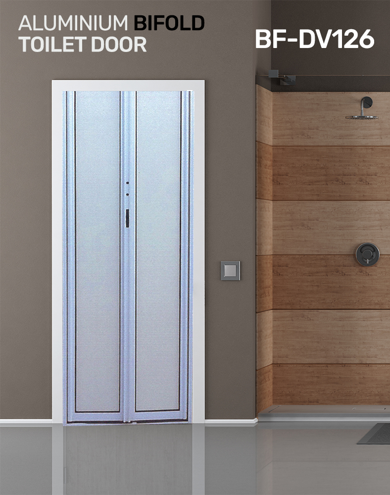 Aluminium BiFold Toilet Door BFDV126 Bifold Toilet Door Singapore