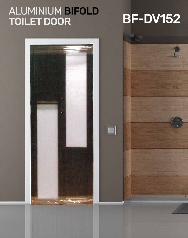 Aluminium BiFold Toilet Door BFDV152 Bifold Toilet Door Singapore